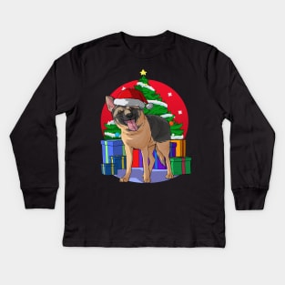 German Shepherd Christmas Kids Long Sleeve T-Shirt